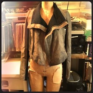 VEDA Brown Leather Jacket